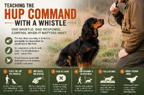Teaching the Hup Command with a Whistle